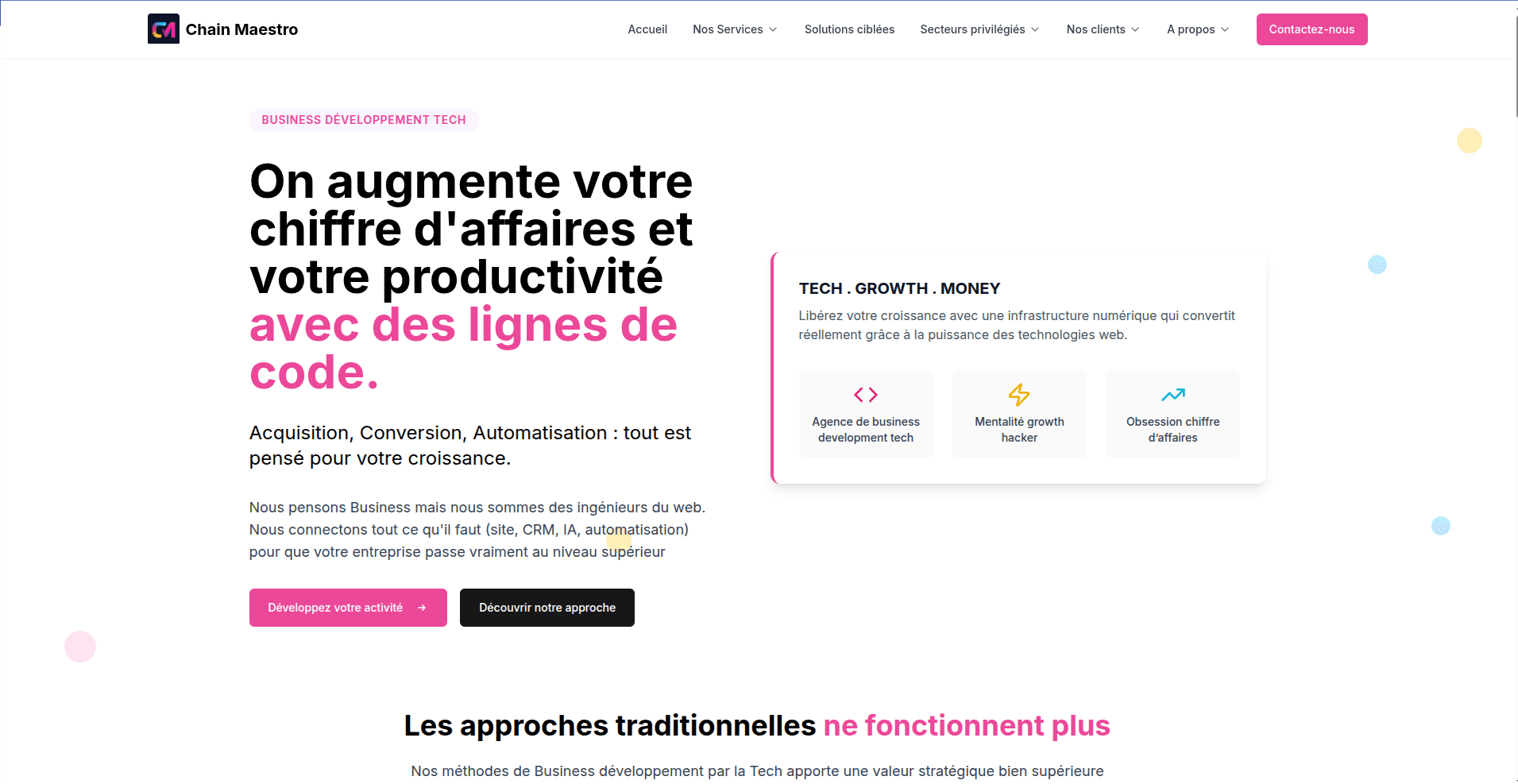 Réalisation de site internet: Chain Maestro