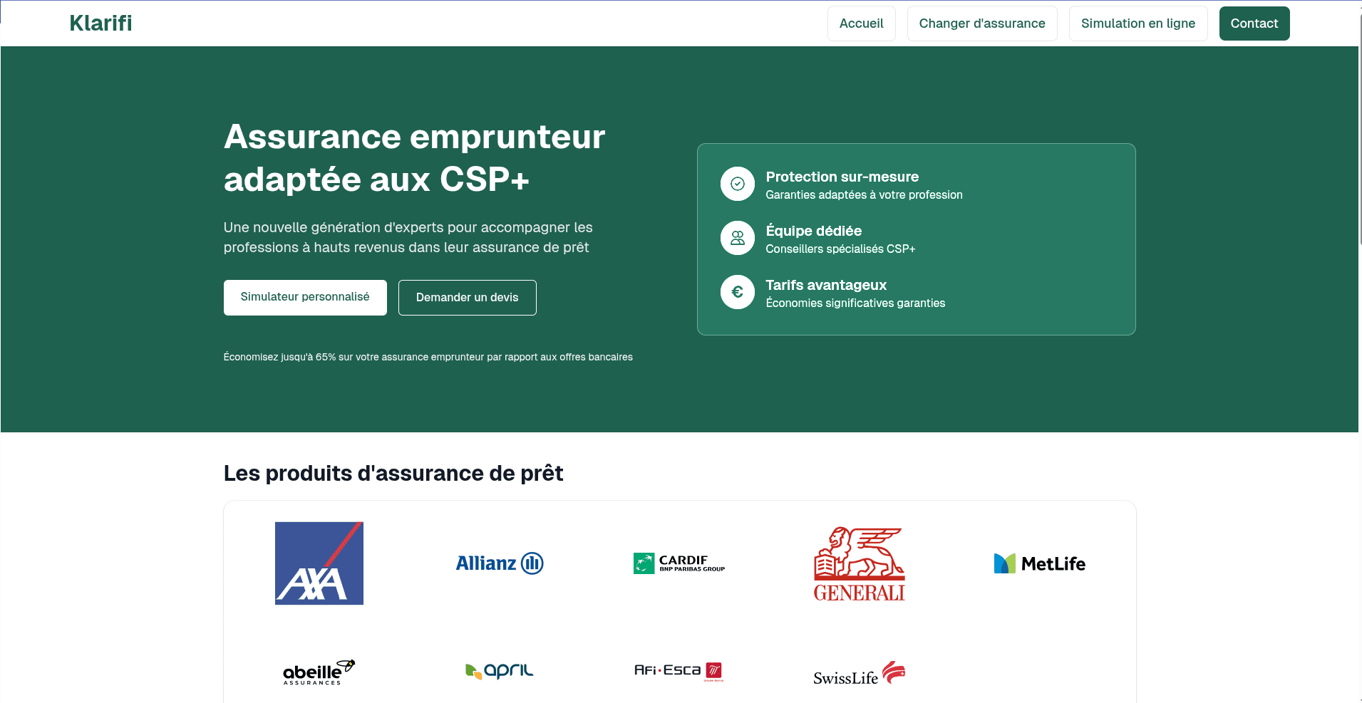 Réalisation de site internet: Klarifi