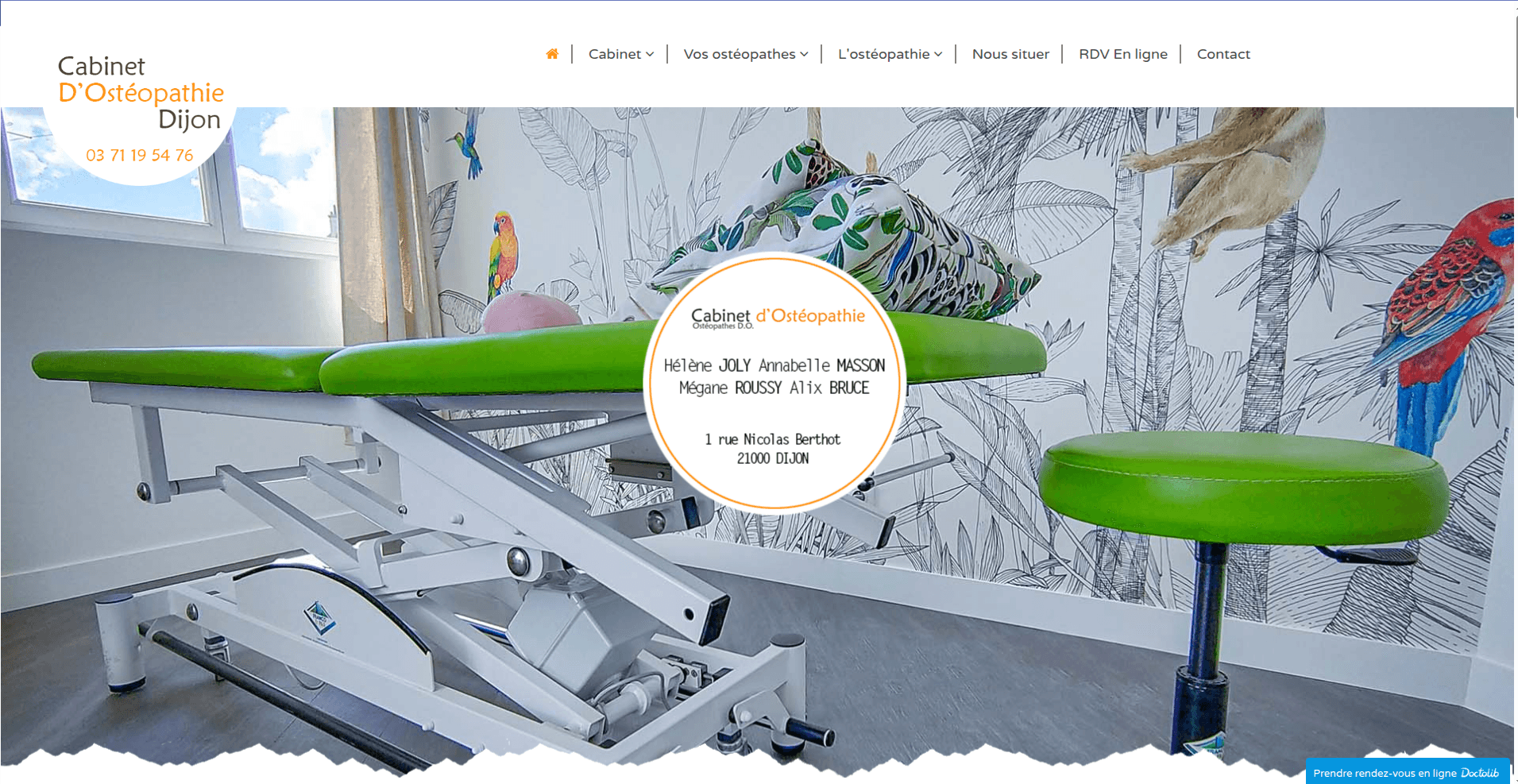 Exemple de site internet à Dijon: Ostéopathe Dijon