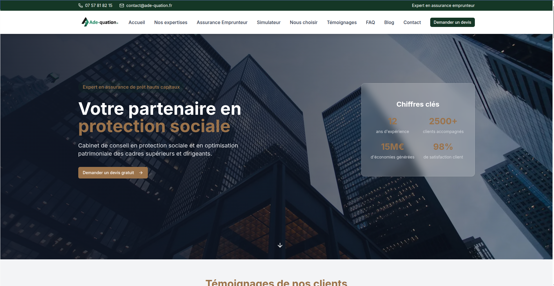 Exemple de site internet à Dijon: Adequation