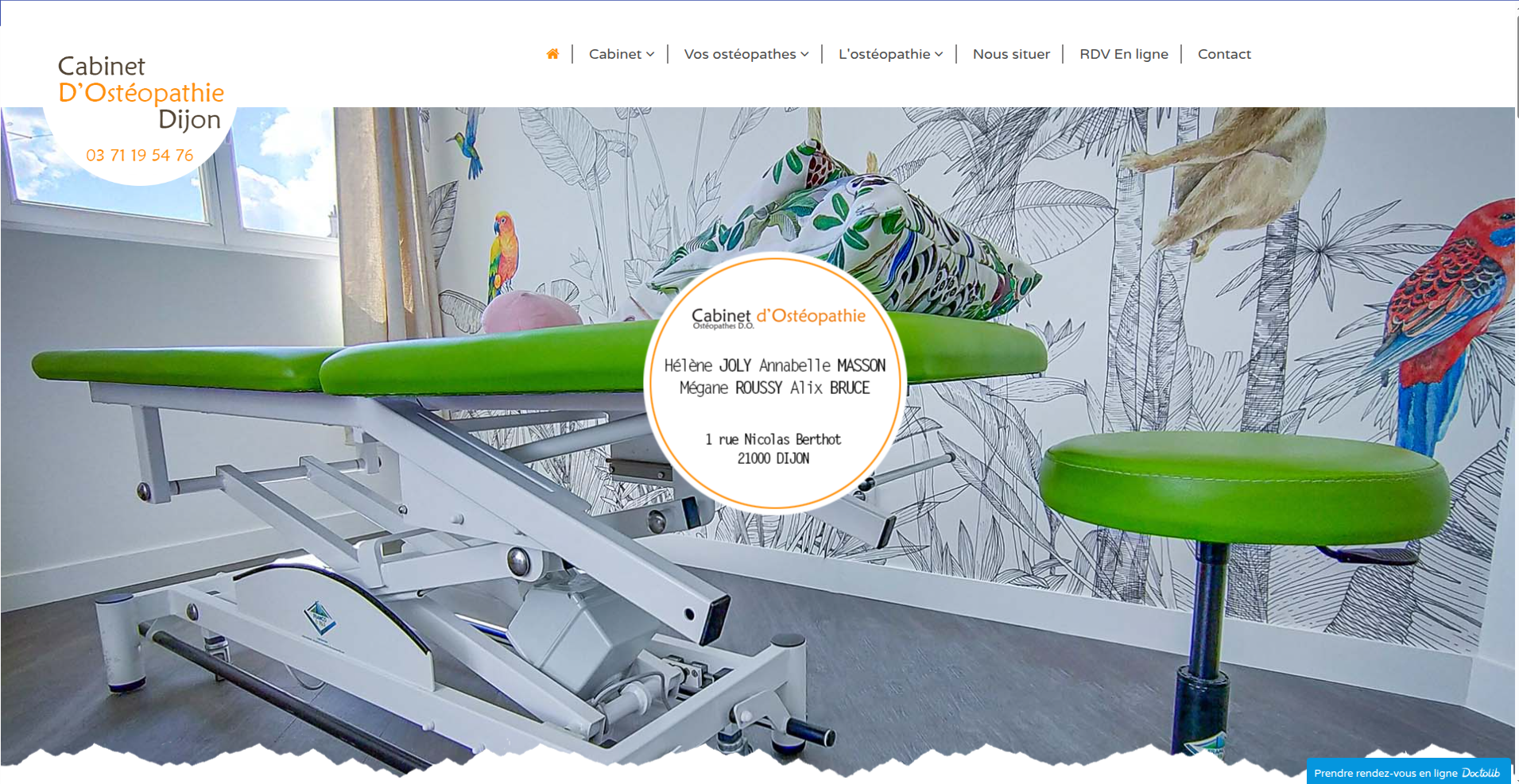 Exemple de site internet à Dijon: Ostéopathe Dijon